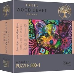 Dřevěné puzzle Barevné štěně 501 dílků