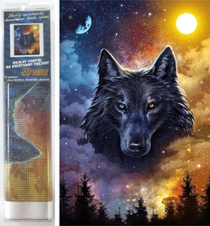 Diamantové malování Temný vlk