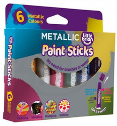 LITTLE BRIAN PAINT STICKS metalické barvy, 6-pack