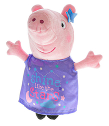 Peppa Pig Happy Party plyšový fialové oblečení