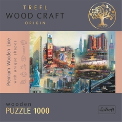 Dřevěné puzzle Koláž New York 1000 dílků
