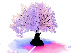 3D přání Jacaranda Tree