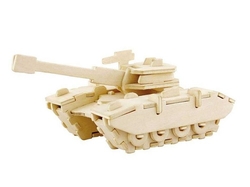 Dřevěné 3D puzzle Tank