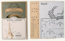 Dřevěné 3D puzzle Eifellova věž
