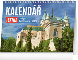 Kalendář s extra velkým kalendáriem 2024 - stolní kalendář