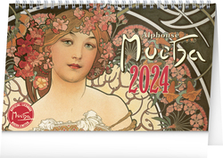 Alfons Mucha 2024 - stolní kalendář