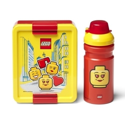 LEGO ICONIC Girl svačinový set (láhev a box) žlutá/červená
