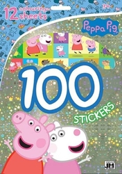 100 samolepek s omalovánkovými listy Prasátko Peppa