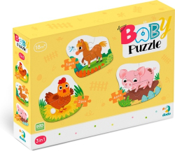 Baby puzzle Zvířátka z farmy 3v1