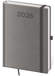 Denní diář 2026 A5 Print Pop šedý