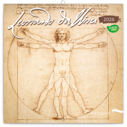 Poznámkový kalendář Leonardo da Vinci 2026 - nástěnný kalendář