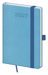 Kapesní diář 2027 A6 Print Pop světle modrý