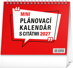 Mini plánovací kalendár S citátmi 2027 - stolový kalendár