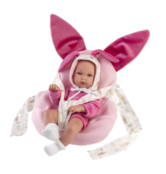 Llorens 63506 NEW BORN HOLČIČKA - realistická panenka miminko s celovinylovým tělem - 35 cm