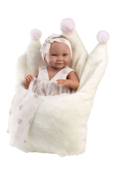 Llorens 73814 NEW BORN HOLČIČKA - realistická panenka miminko s celovinylovým tělem - 40 cm