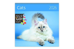 Kalendář 2026 - Cats - se samolepkami