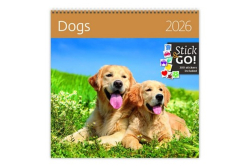 Kalendář 2026 - Dogs - se samolepkami