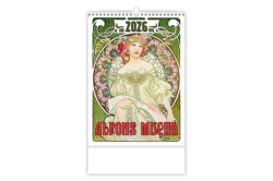 Kalendář 2026  - Alfons Mucha (české/slovenské jmenné kalendárium)