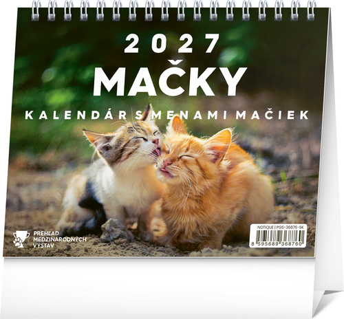 Mačky 2027 - stolový kalendár