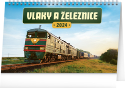 Vlaky a železnice 2024 - stolní kalendář