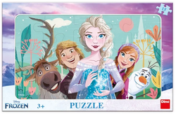 Puzzle 15 Frozen rodina deskové