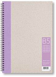 Kroužkový zápisník B5, čtverec, fialový, 50 listů