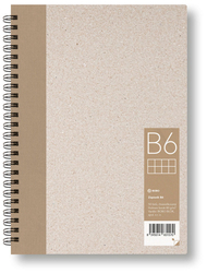 Kroužkový zápisník B6, čtverec, hnědý, 50 listů